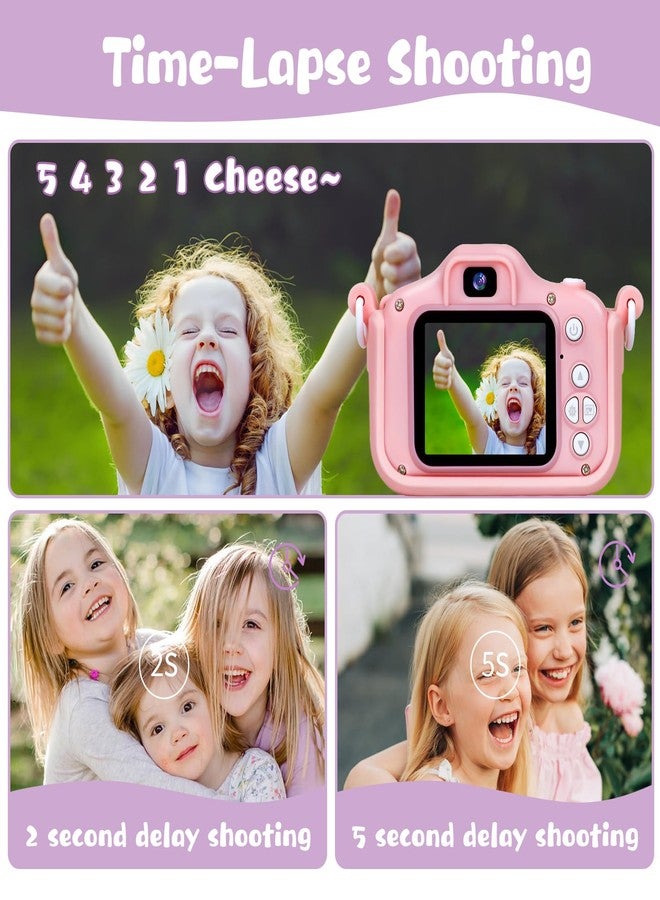KIZJORYA X5 Kids Digital Camera, Pink, Unisex, 32GB SD Card, 8X Digital Zoom, Auto Focus, Cute Frames, Film Filters, Easy to Use, Durable Design - Image 5
